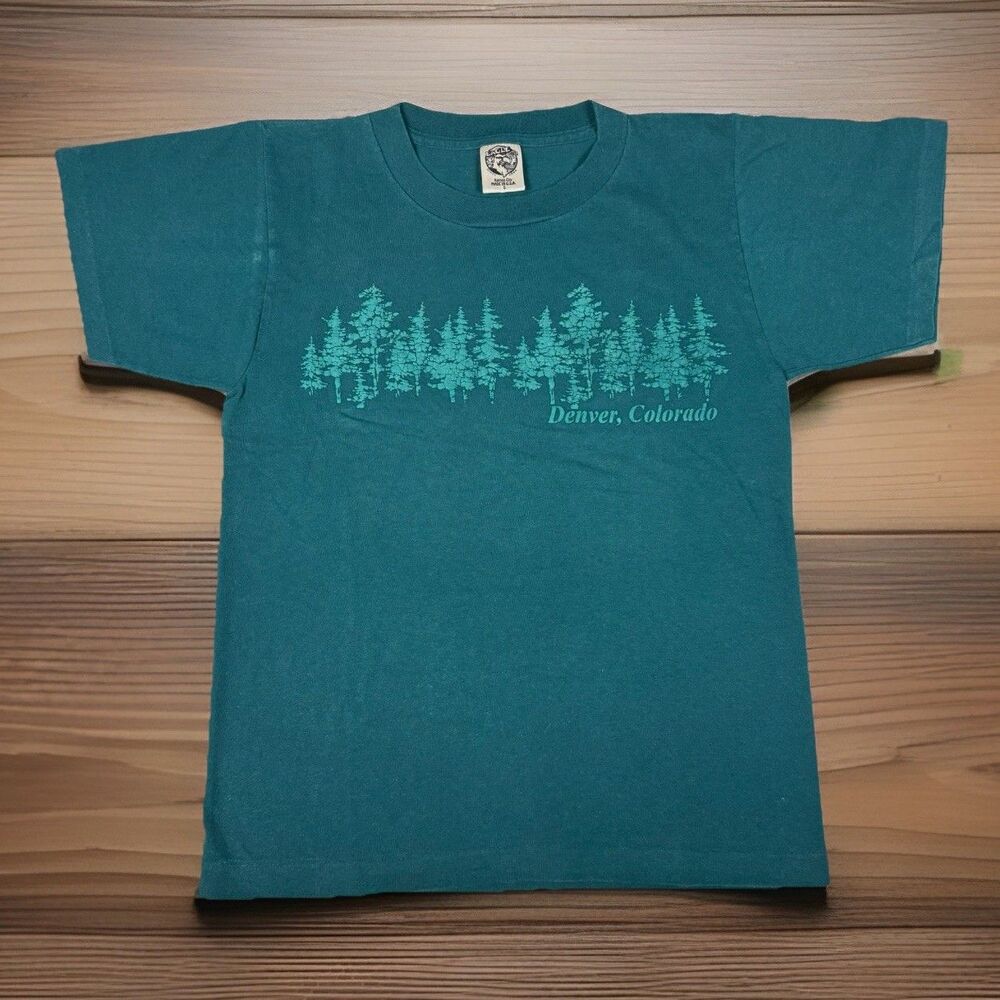 Vintage 80s Denver Colorado Puff Paint Single Stitch Souvenir‎ T-Shirt Small USA